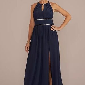 Oleg Cassini Midnight Blue Maxi Dress